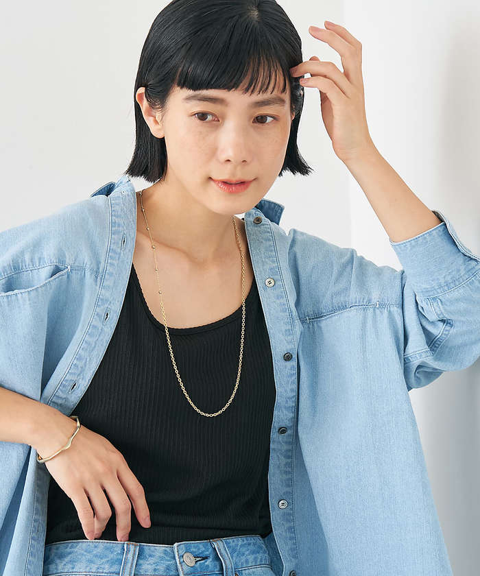 コレックス collex 【dignif】【金属アレルギー対応】ミックスチェーン2WAYネックレス (ゴールド) ゴールド