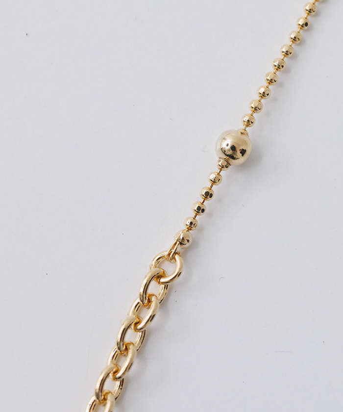 コレックス collex 【dignif】【金属アレルギー対応】ミックスチェーン2WAYネックレス (ゴールド) ゴールド