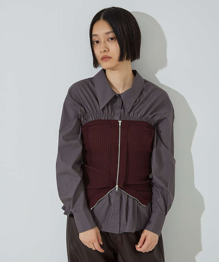 ノミネ NOMINE マルチWAY ニット ZIP ビスチエ【予約】 (ブラック系その他1) ブラック系その他1