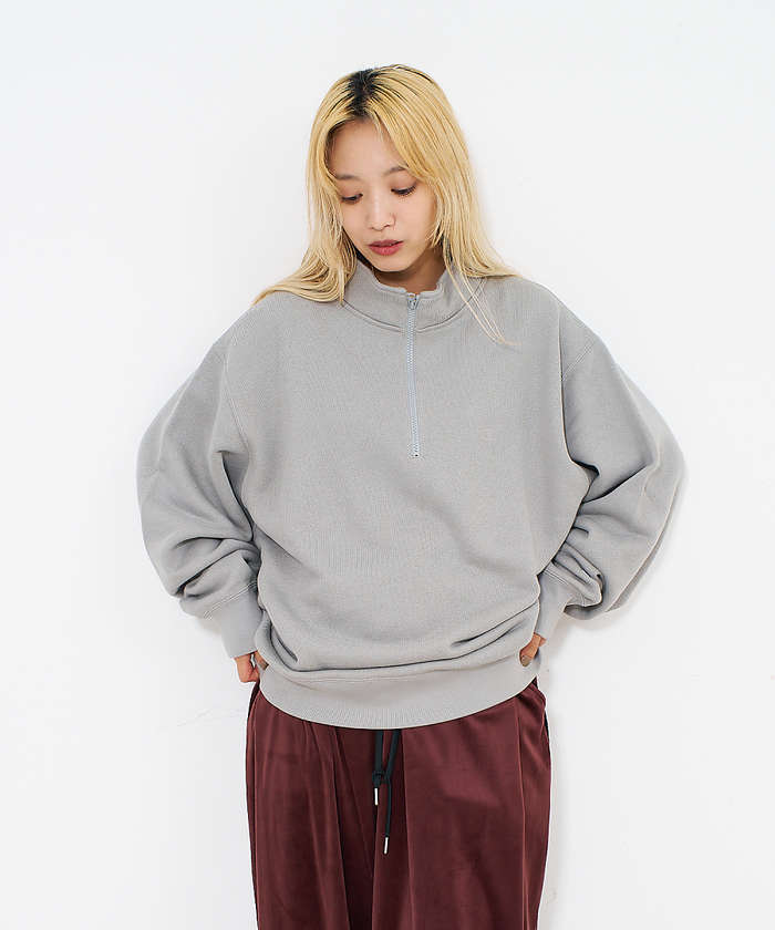 ノミネ NOMINE 【Champion】ハーフジップ スウェット (アイボリー) アイボリー