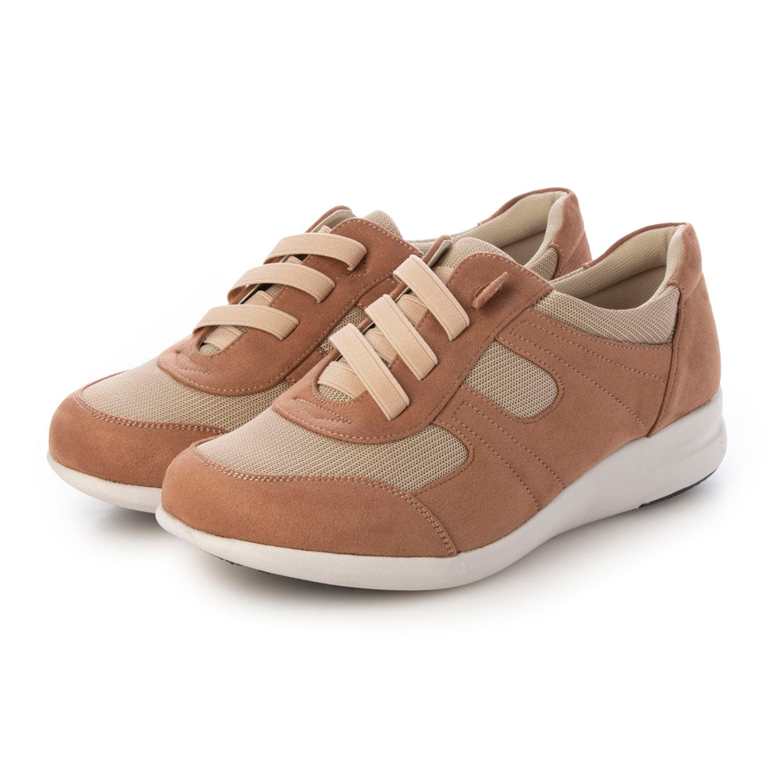 アトリエオカダ あとりえ岡田 5E軽量甲ゴムスニーカー (ピンクベージュ) ピンクベージュ