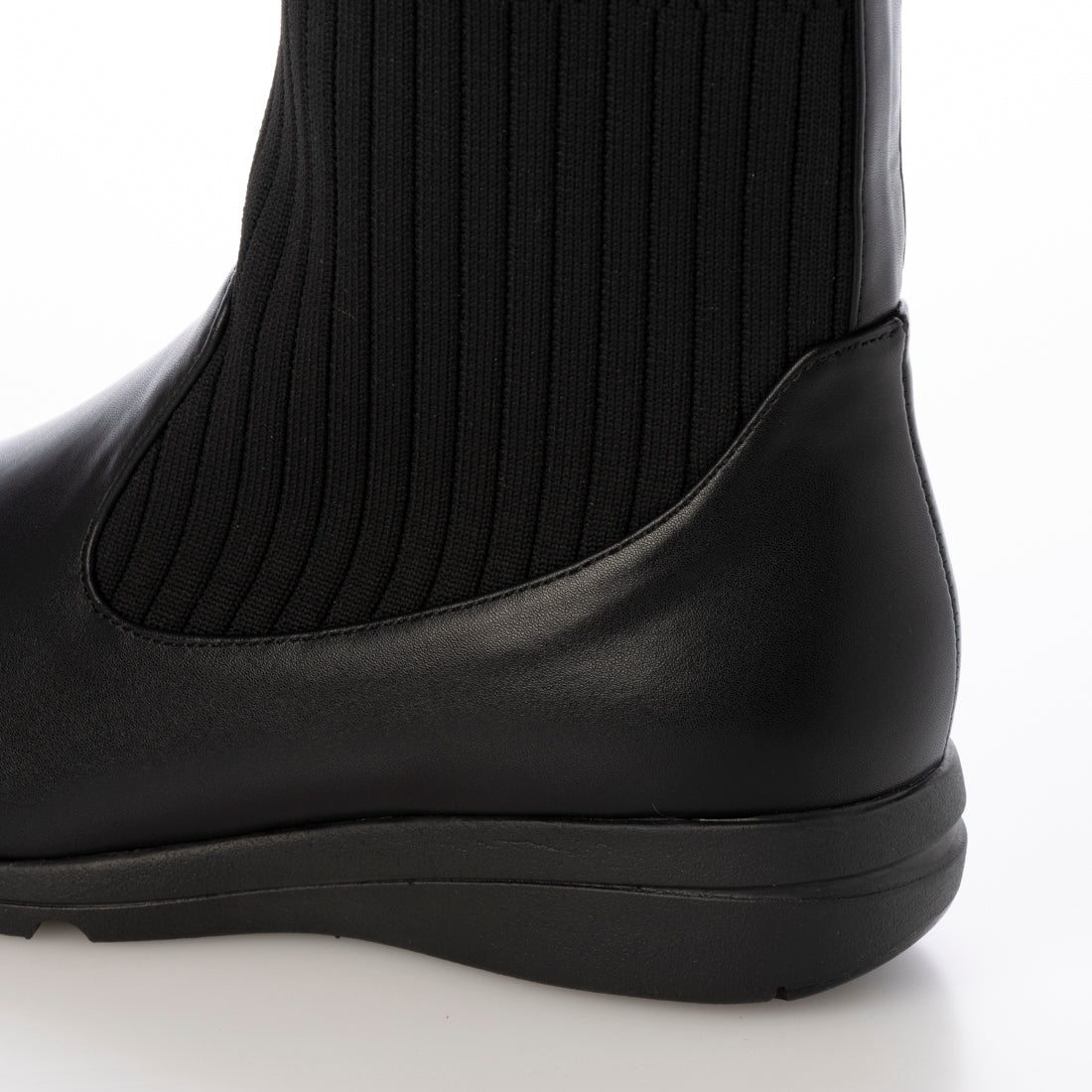 アトリエオカダ あとりえ岡田 5Eゆったりニットブーツ (ブラック) ブラック