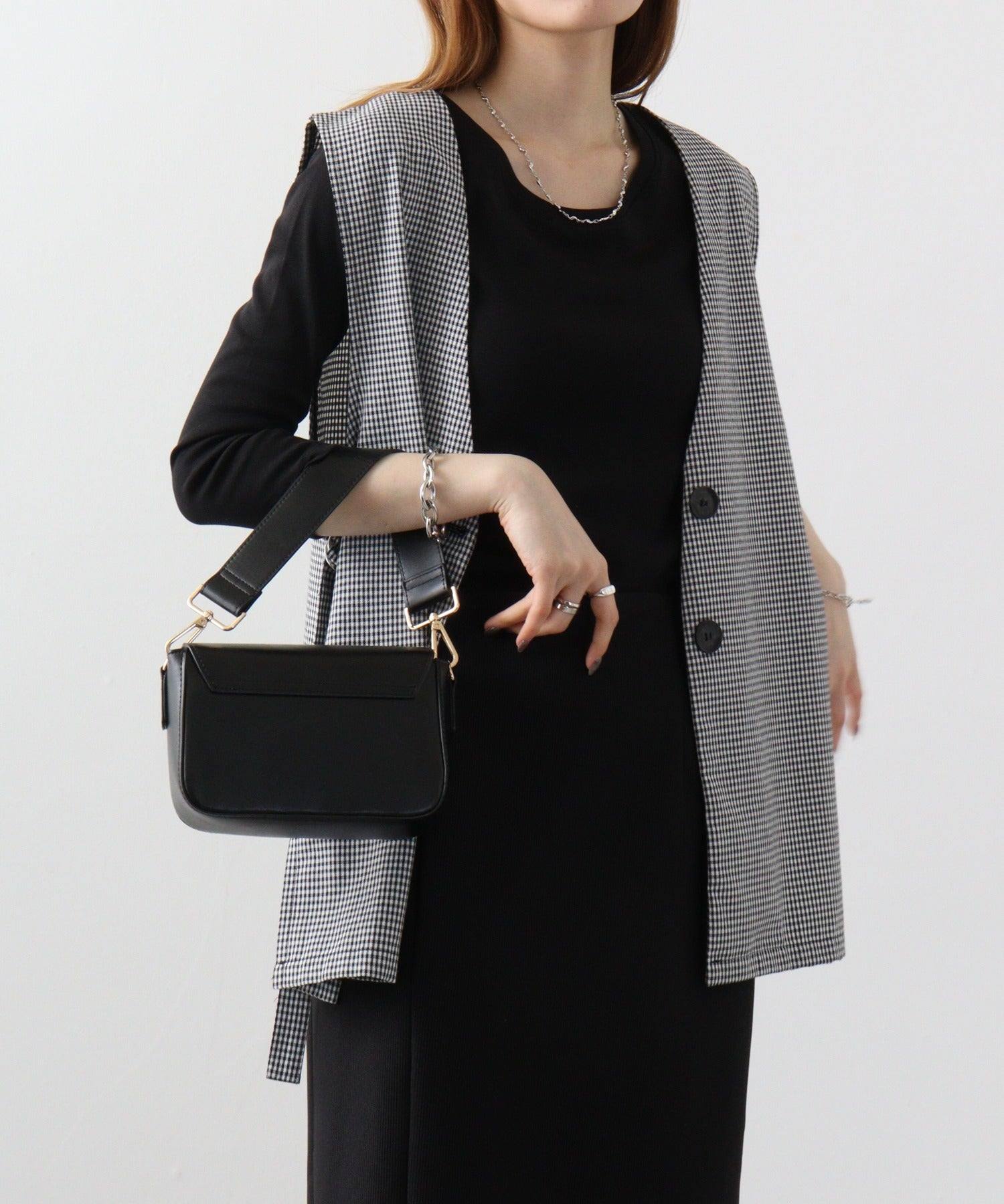 アットワン atONE Uネック8分袖コットンフライスTシャツ (BLACK) ブラック