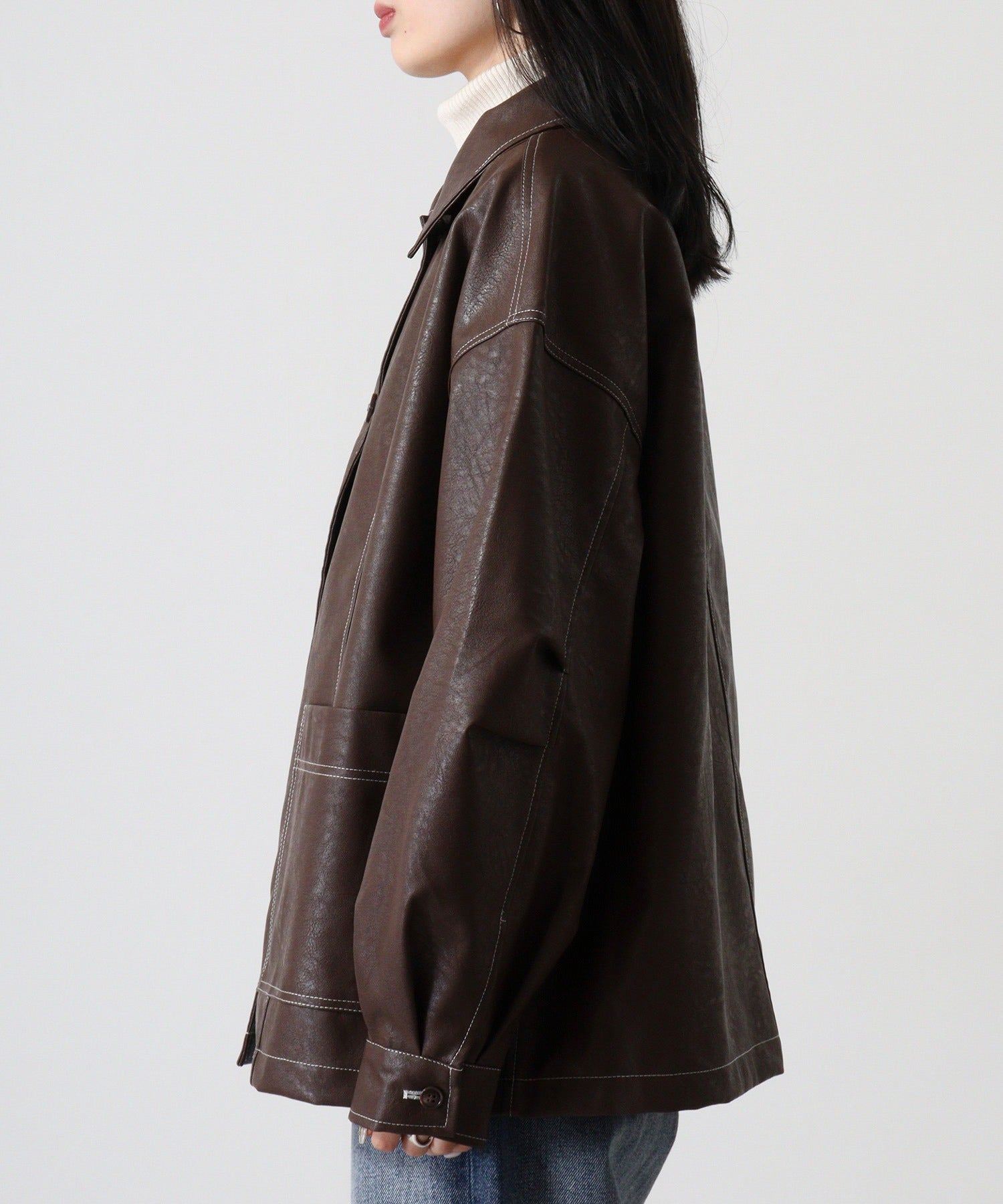 アットワン atONE 配色ステッチカバーオール