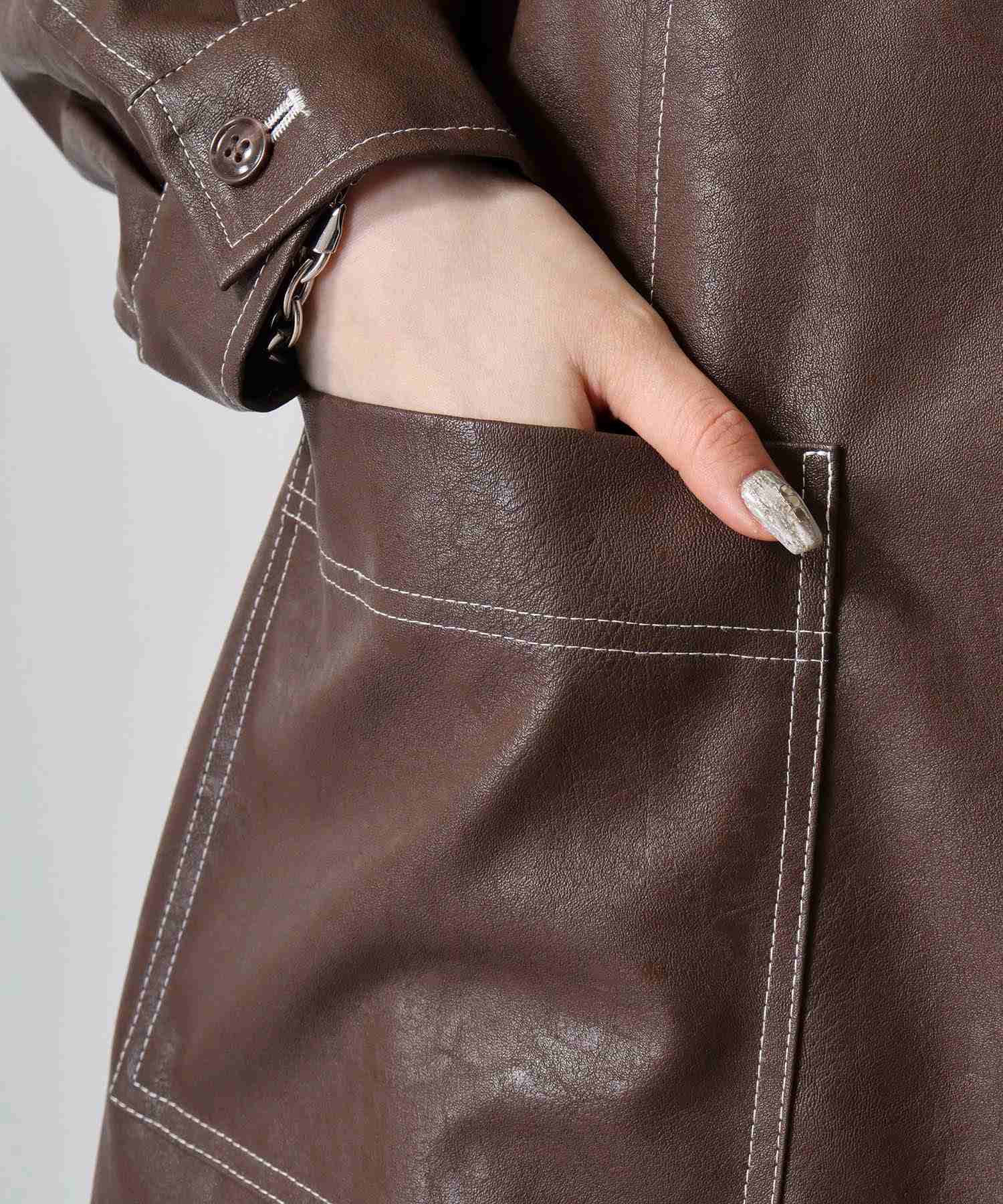 アットワン atONE 配色ステッチカバーオール