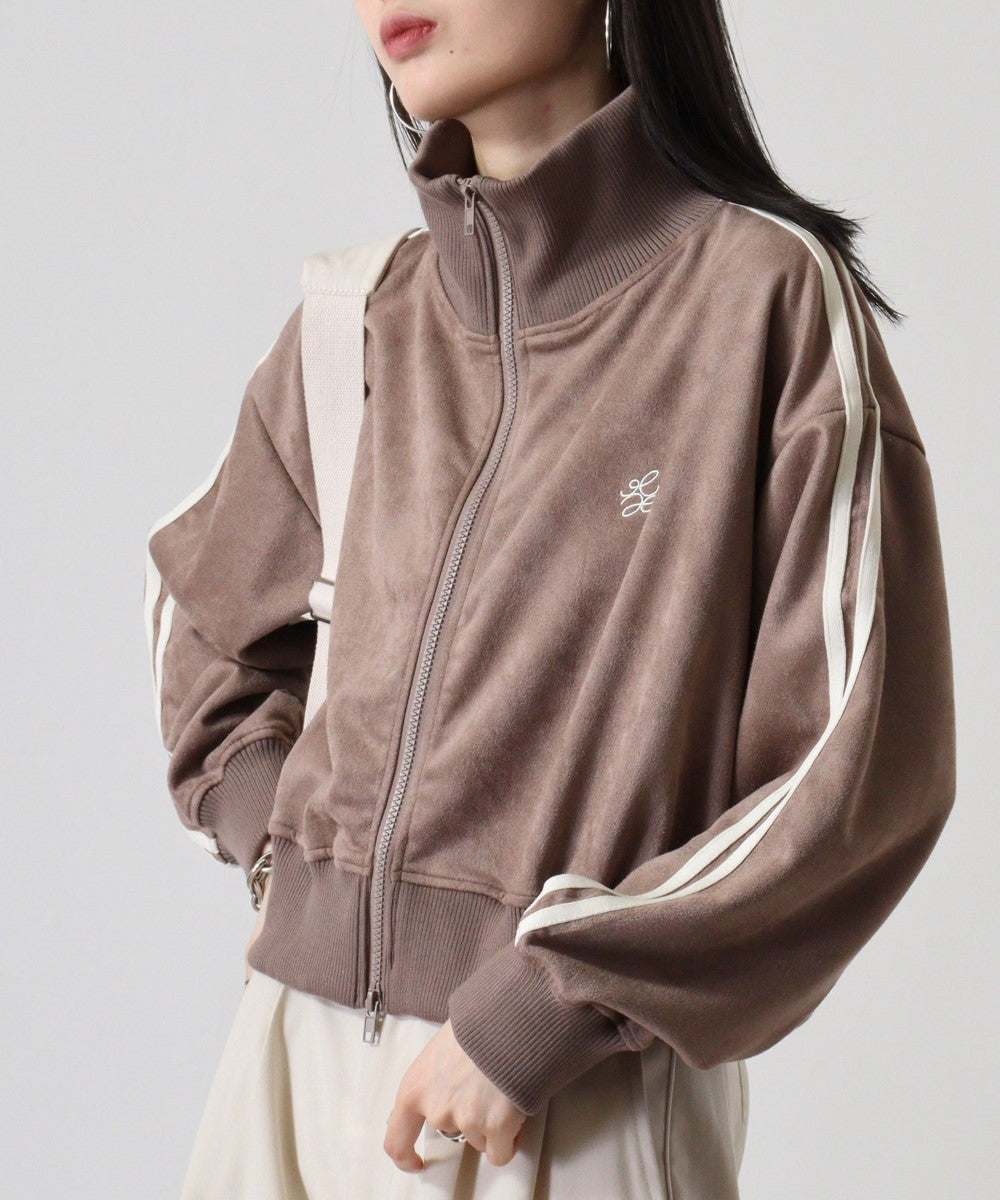 アットワン atONE スエードポンチクロップドトラックジャケット (モカ) モカ