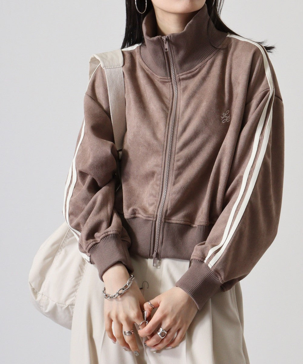 アットワン atONE スエードポンチクロップドトラックジャケット (モカ) モカ