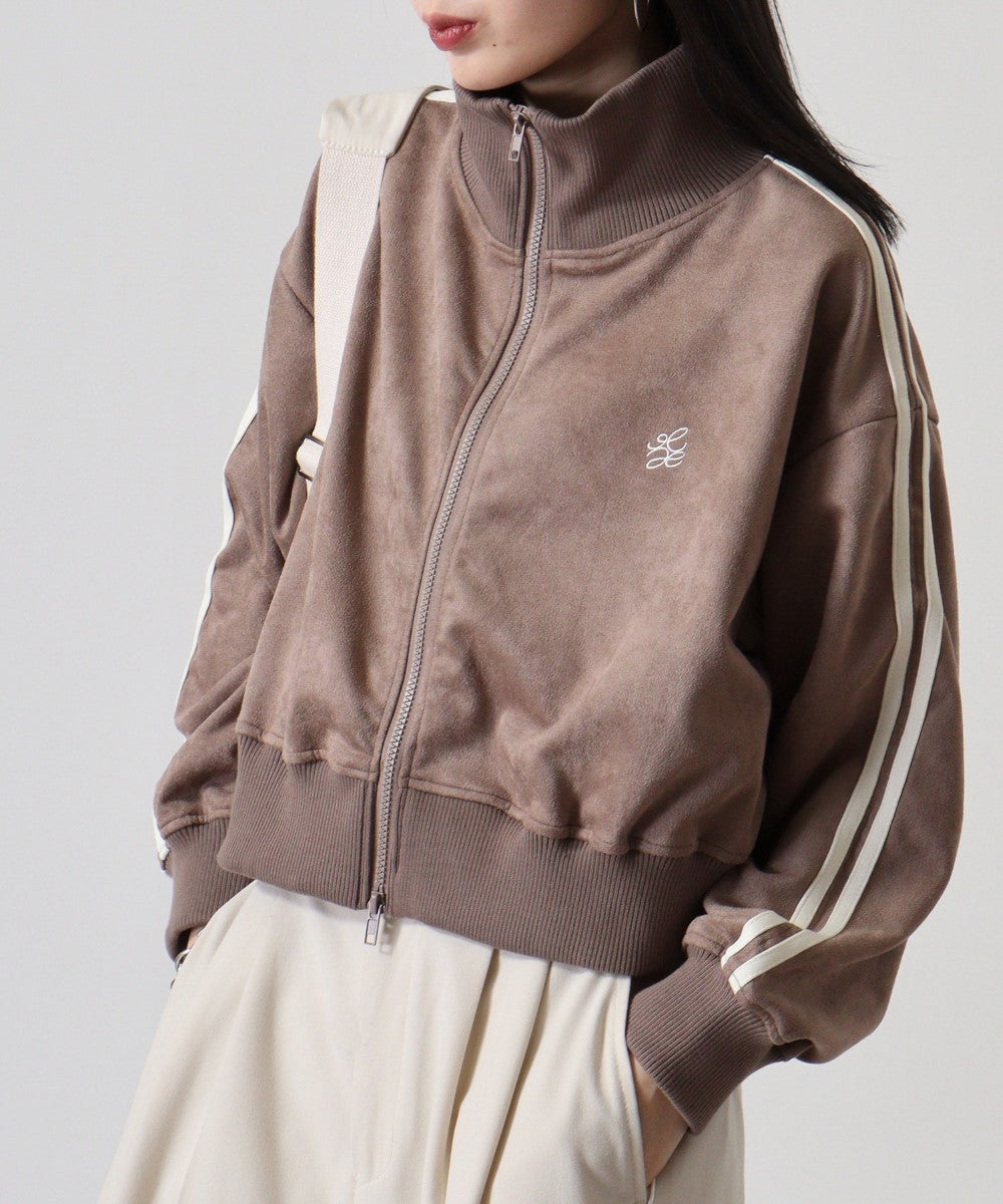 アットワン atONE スエードポンチクロップドトラックジャケット (モカ) モカ