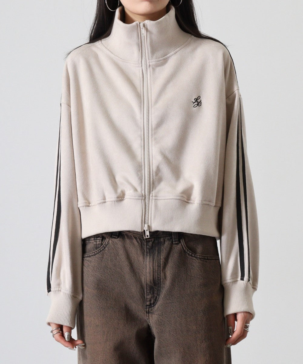アットワン atONE スエードポンチクロップドトラックジャケット (モカ) モカ