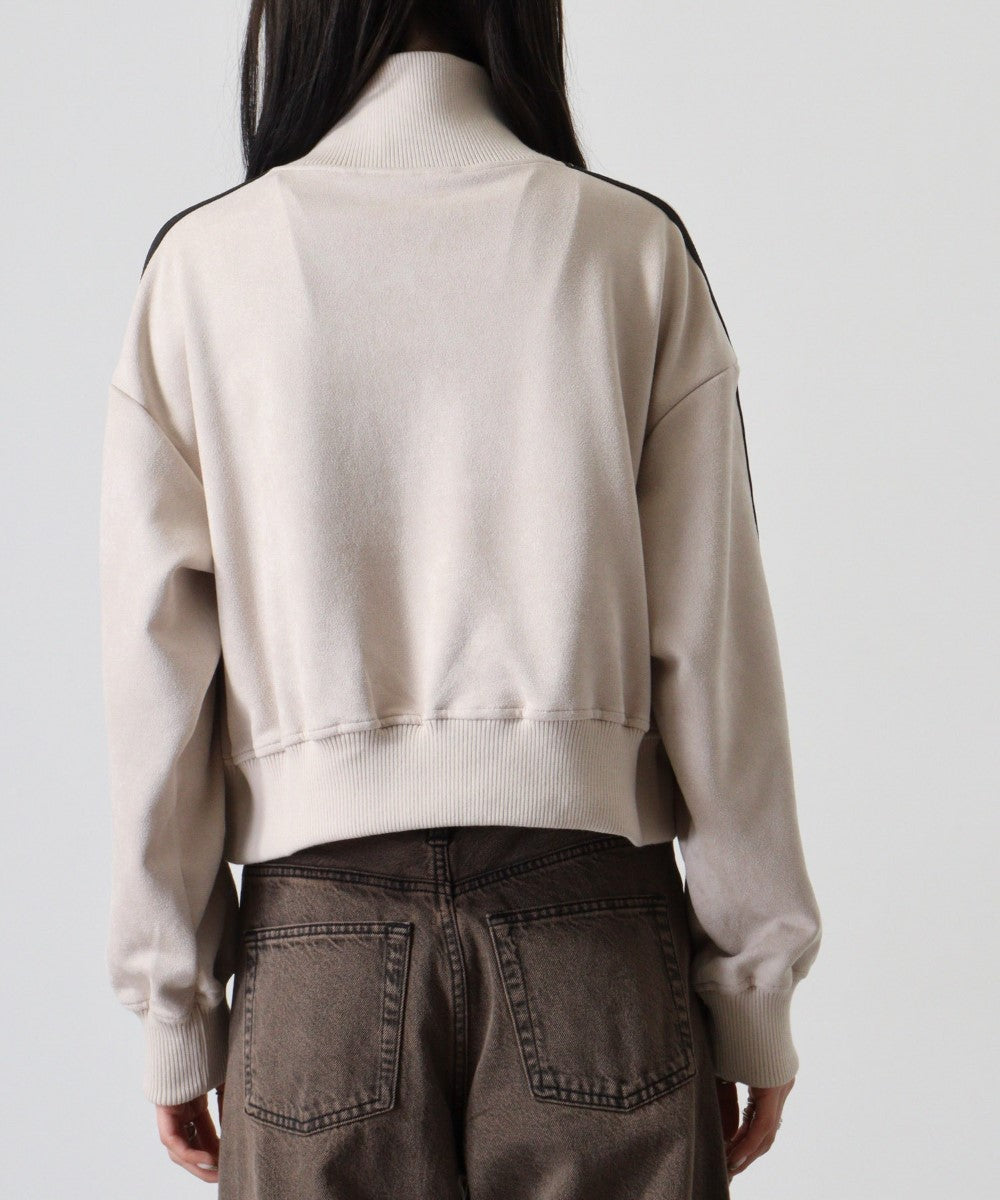 アットワン atONE スエードポンチクロップドトラックジャケット (モカ) モカ
