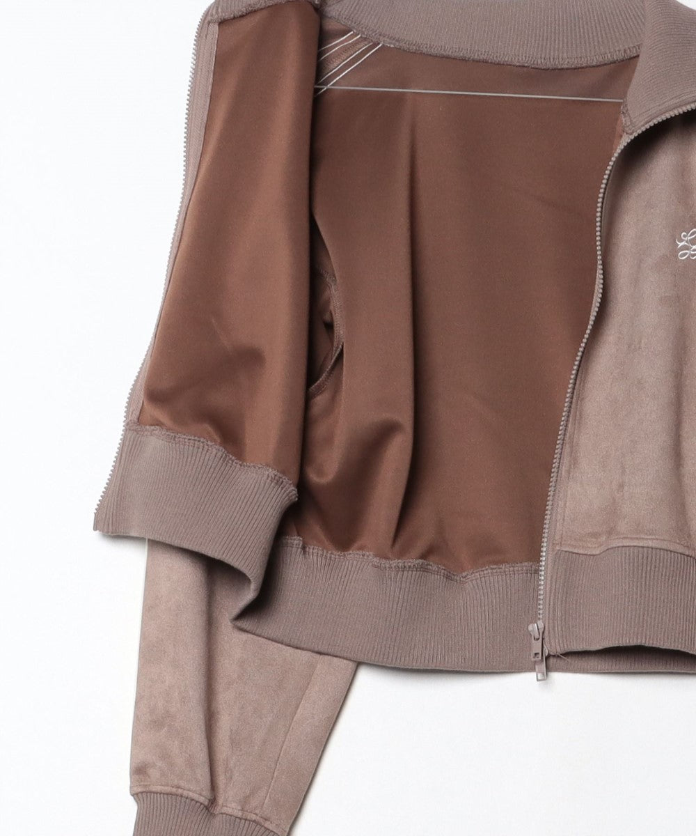 アットワン atONE スエードポンチクロップドトラックジャケット (モカ) モカ