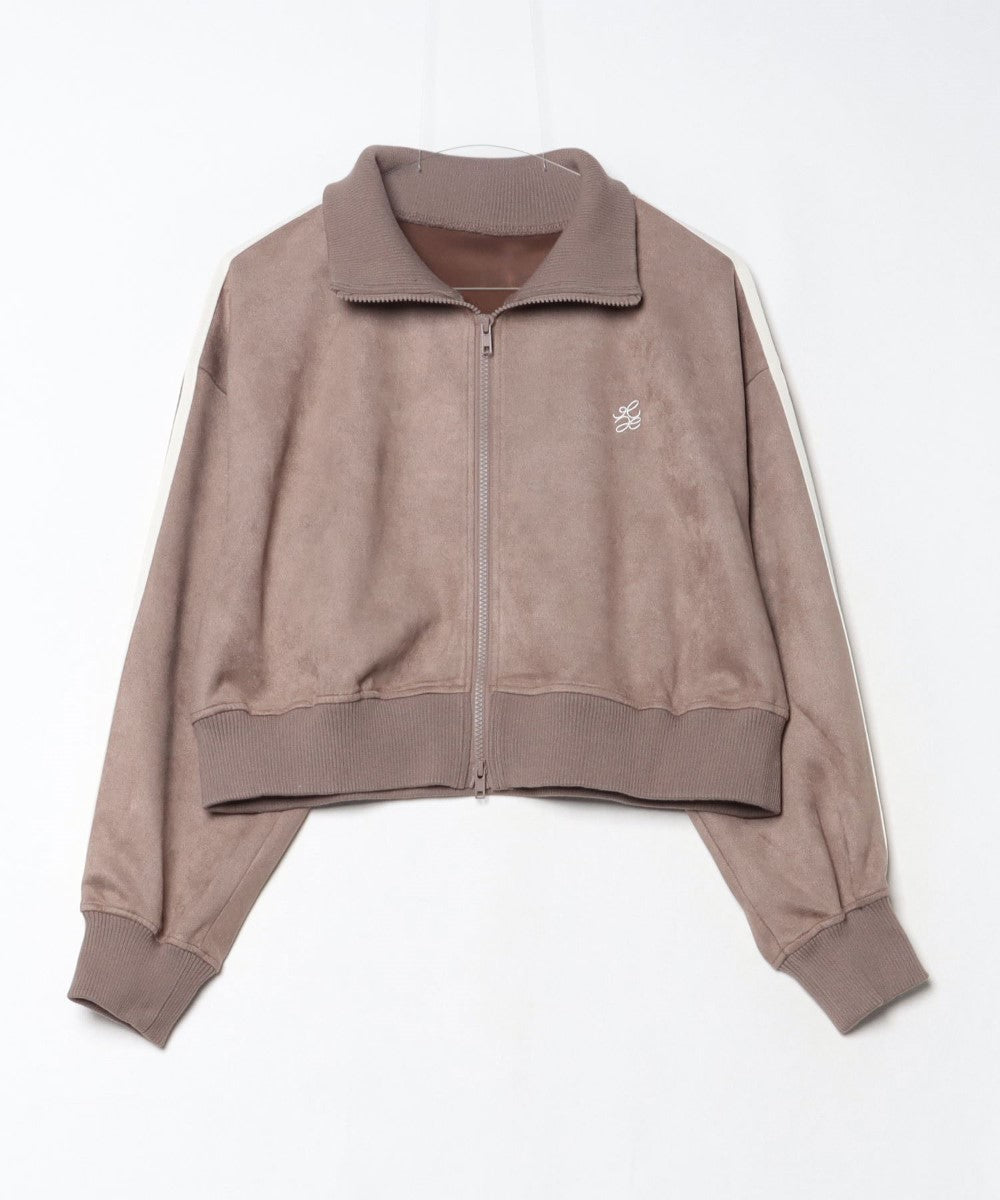 アットワン atONE スエードポンチクロップドトラックジャケット (モカ) モカ