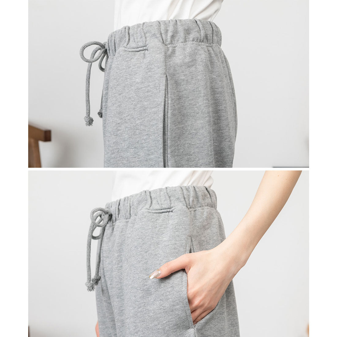アットワン atONE ミニ裏毛スウェットジョガーパンツ (杢グレー) 杢グレー