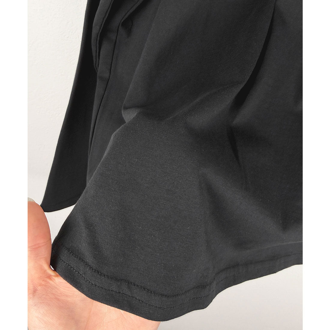 アットワン atONE バックダブル長袖Tシャツ (ブラック) ブラック