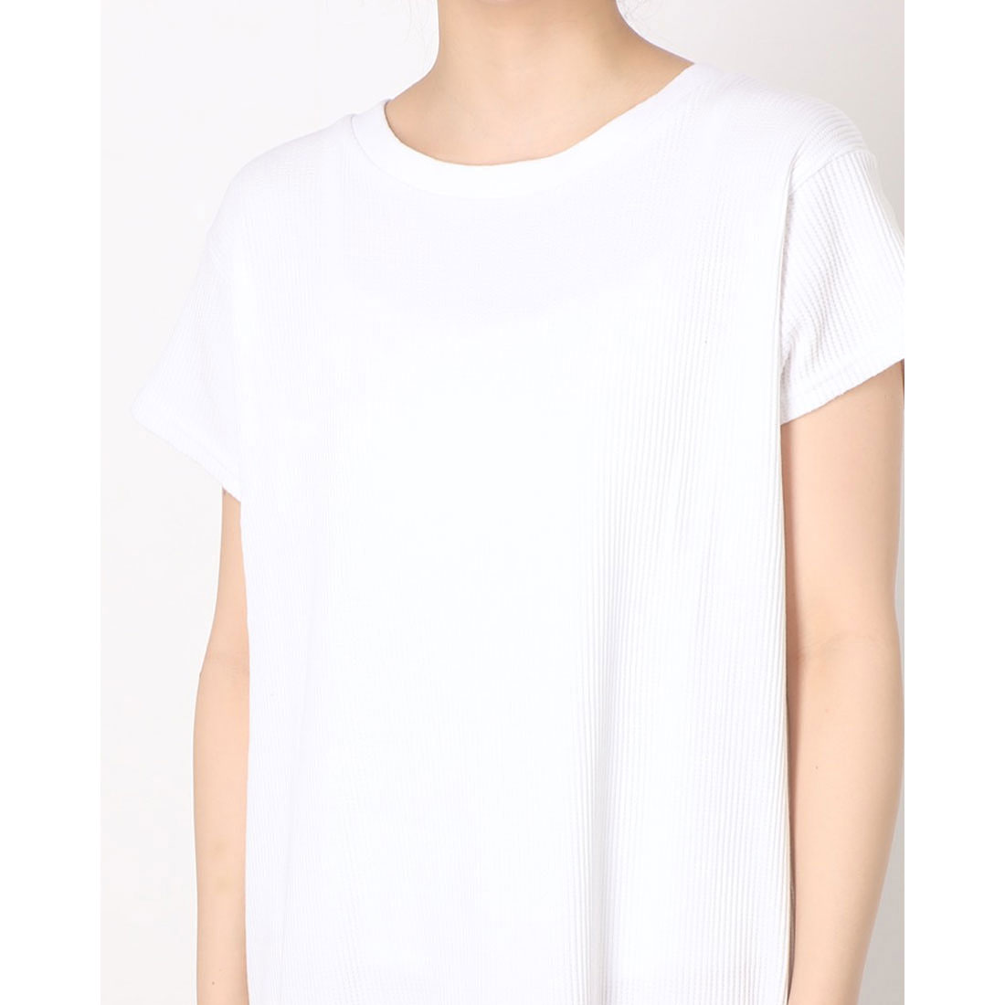 アットワン atONE ワッフルバックボタンワンピース