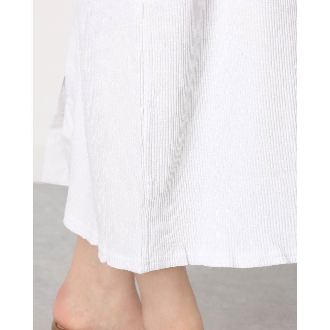 アットワン atONE ワッフルバックボタンワンピース