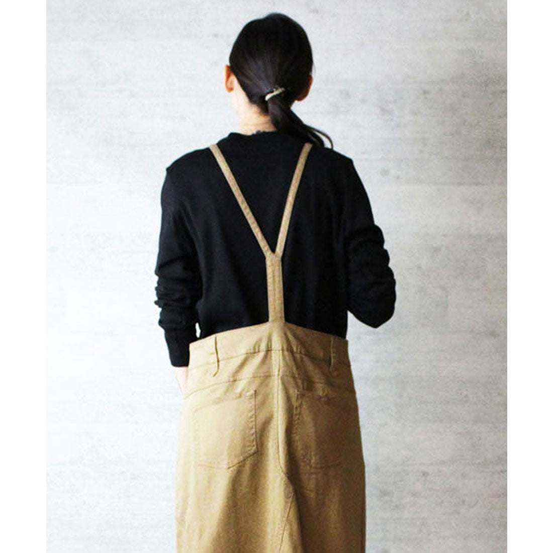 アットワン atONE ツイルステッチサロペットスカート