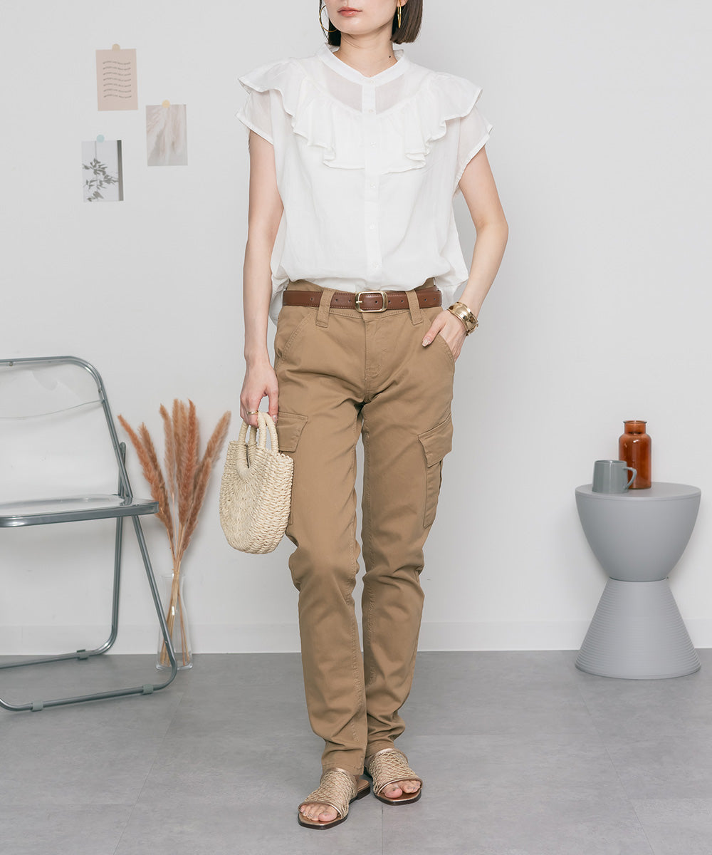 アットワン atONE ツイルカーゴパンツ (BEIGE) ベージュ