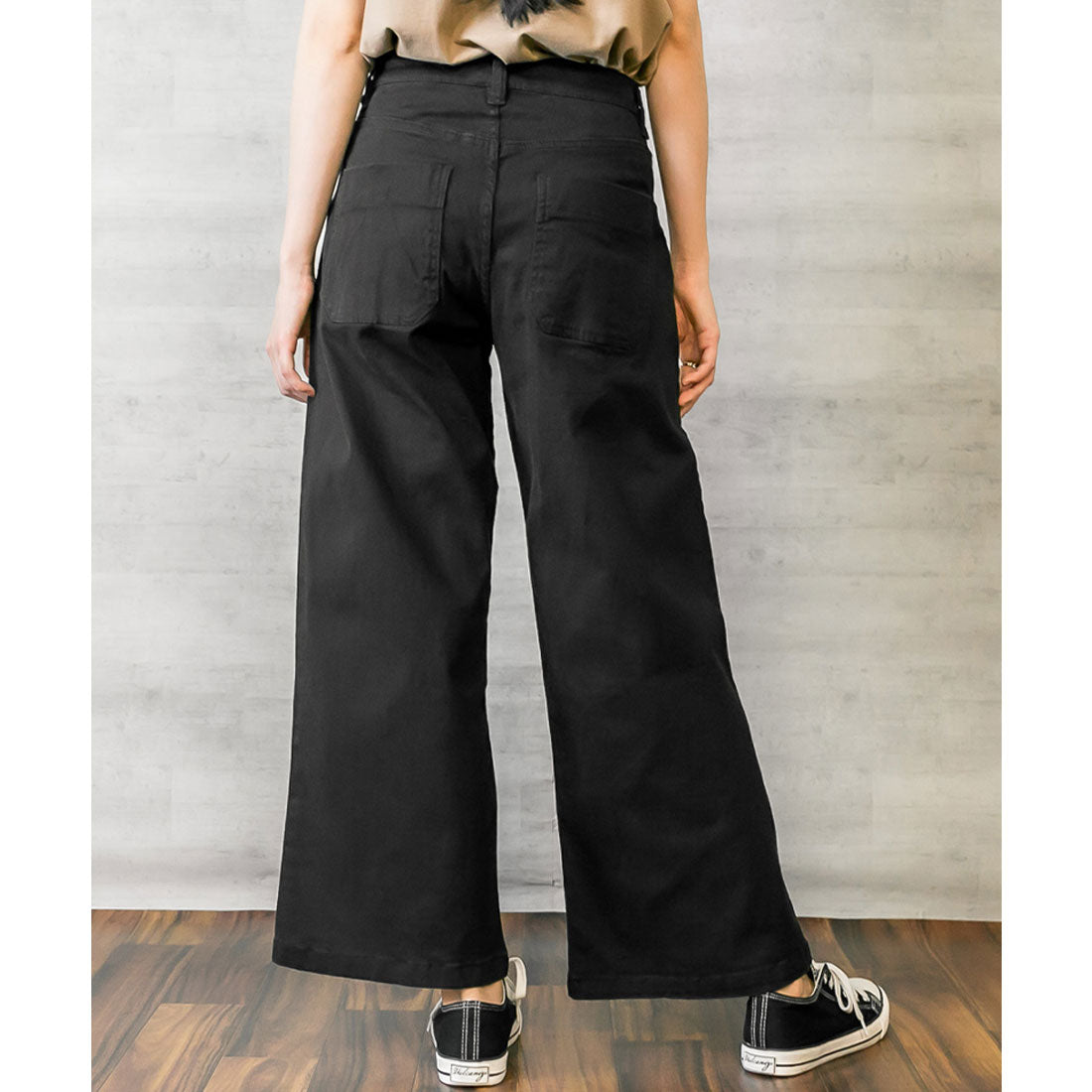 アットワン atONE ツイルワイドベイカーパンツ