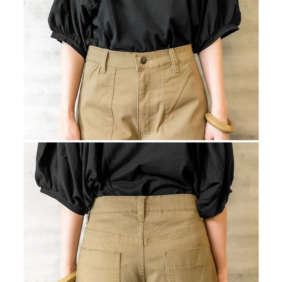 アットワン atONE ツイルワイドベイカーパンツ