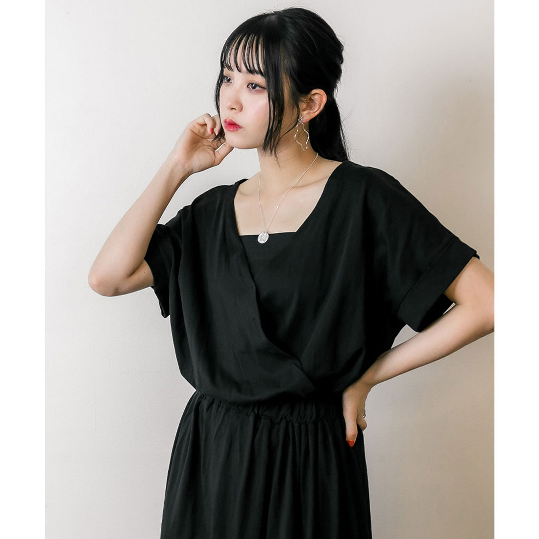 アットワン atONE 【選べる2タイプ】2WAYカシュクールワンピース