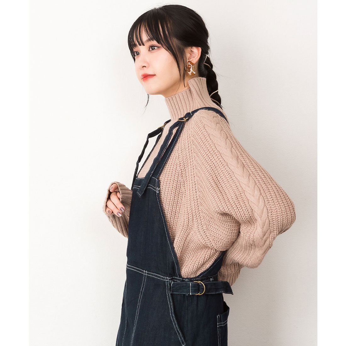 アットワン atONE ライトオンスデニムサロペットスカート