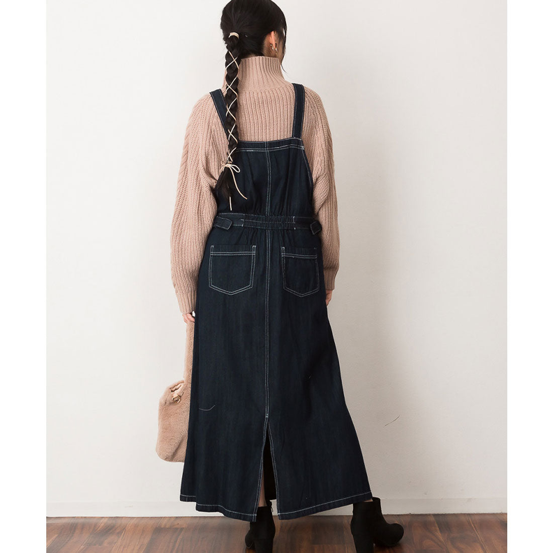 アットワン atONE ライトオンスデニムサロペットスカート