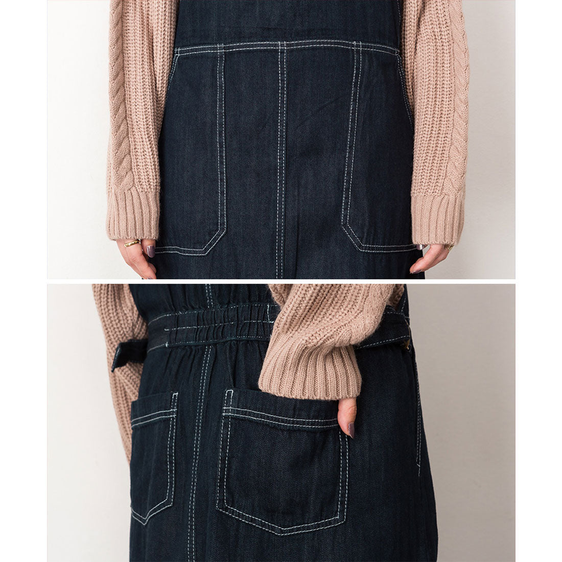 アットワン atONE ライトオンスデニムサロペットスカート