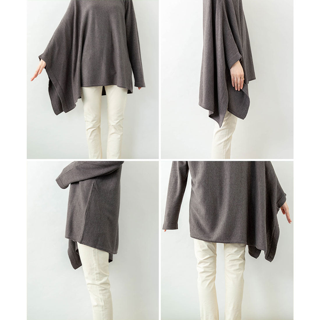 アットワン atONE ポンチョ風ニットプルオーバー