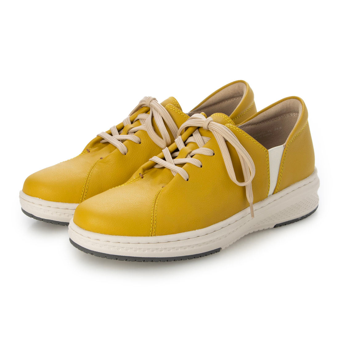 アトリエ Atelier 【3E】【レイン対応】レザースニーカー (イエロー) イエロー