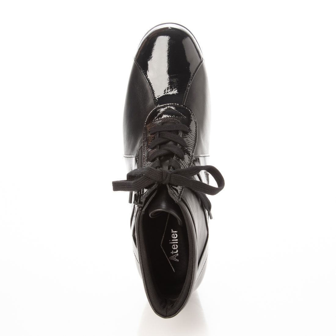 アトリエ Atelier 【3E】レースアップウエッジヒールスニーカー