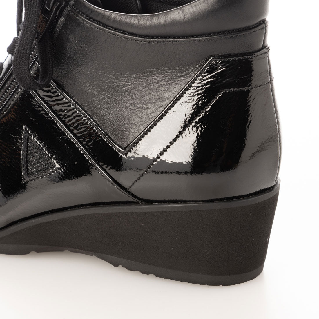 アトリエ Atelier 【3E】レースアップウエッジヒールスニーカー