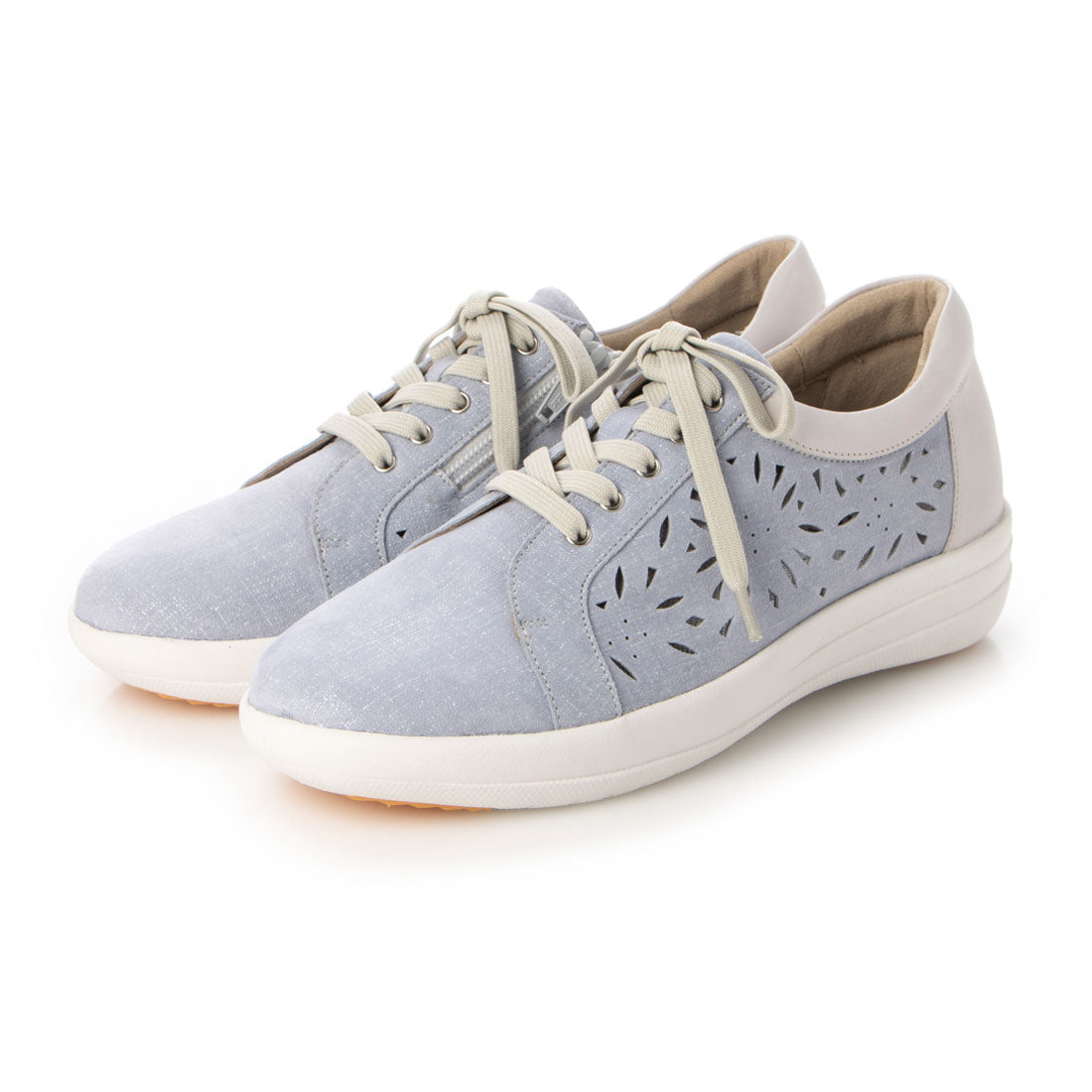 アトリエ Atelier 【3E】レーザーカットデザインスニーカー,ライトブルー