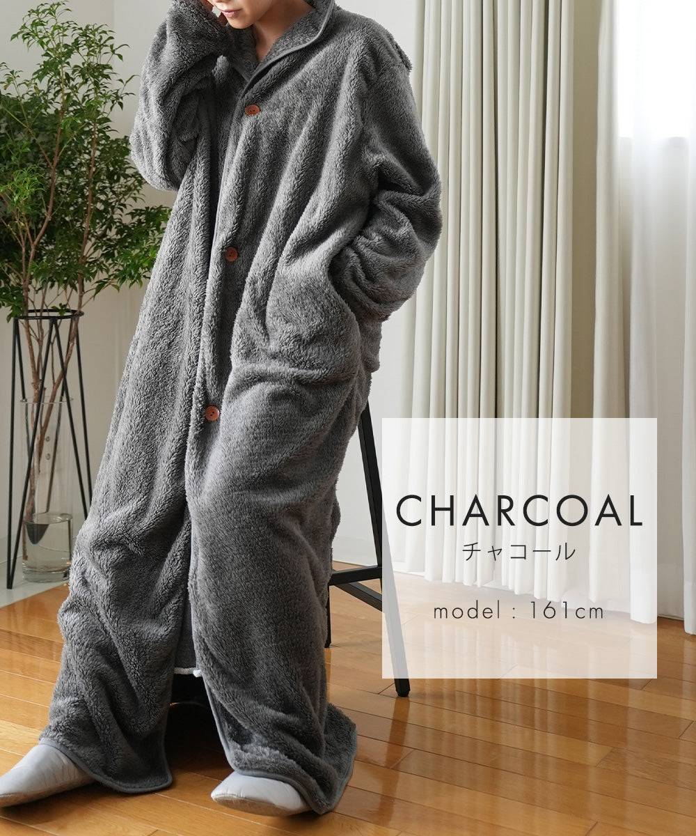 アウニイ auni 穿著毛毯 女士 睡衣 冬季 休閒服 居家服 毛毯 膝蓋毯 毛茸茸 羊毛絨 毛茸茸睡衣 浴袍 中性 8198