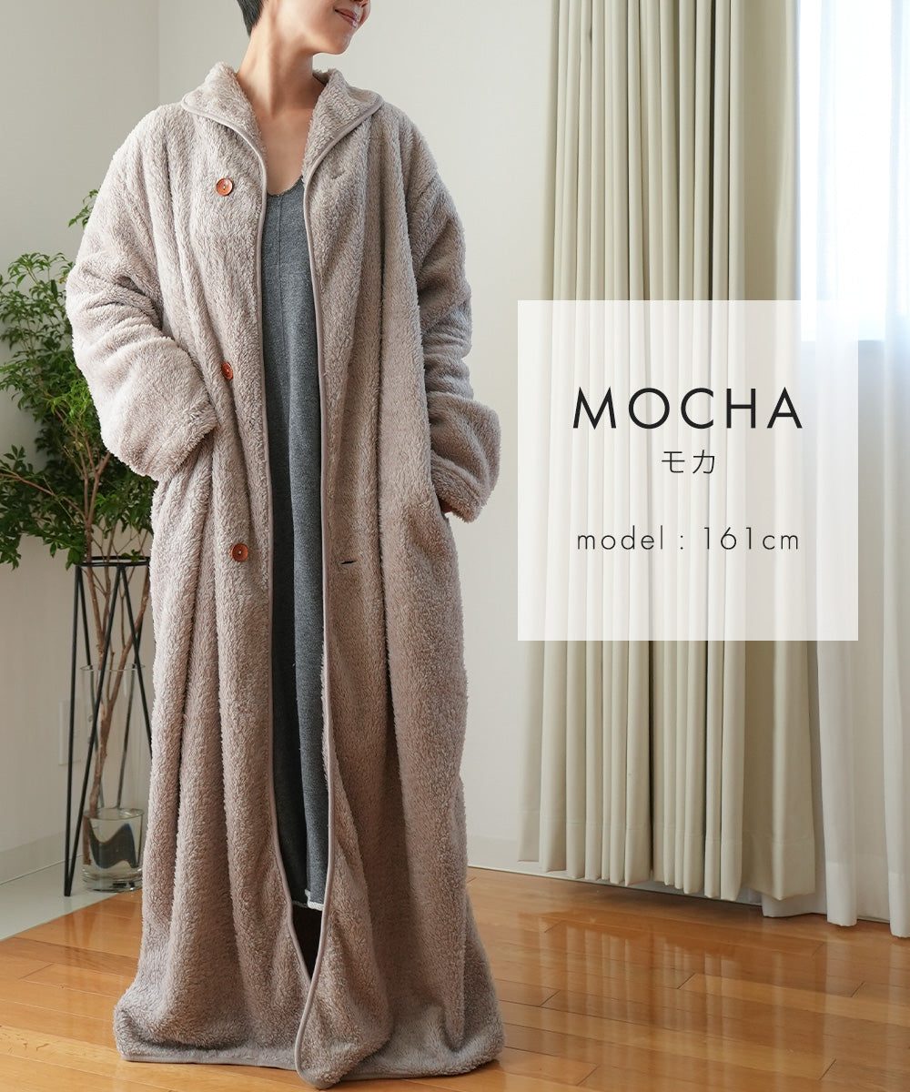 アウニイ auni 穿著毛毯 女士 睡衣 冬季 休閒服 居家服 毛毯 膝蓋毯 毛茸茸 羊毛絨 毛茸茸睡衣 浴袍 中性 8198