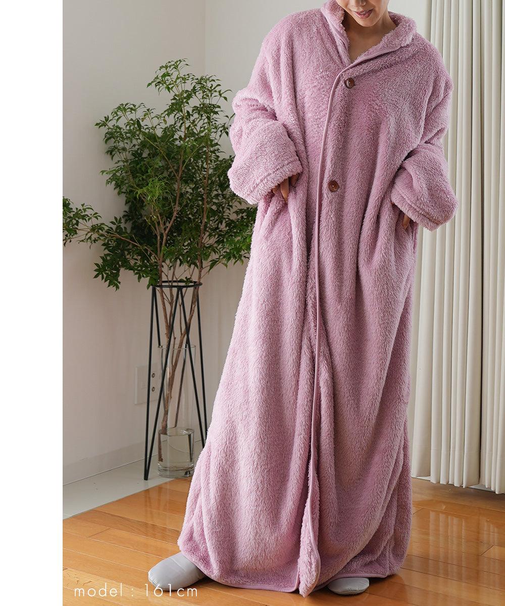 アウニイ auni 穿著毛毯 女士 睡衣 冬季 休閒服 居家服 毛毯 膝蓋毯 毛茸茸 羊毛絨 毛茸茸睡衣 浴袍 中性 8198