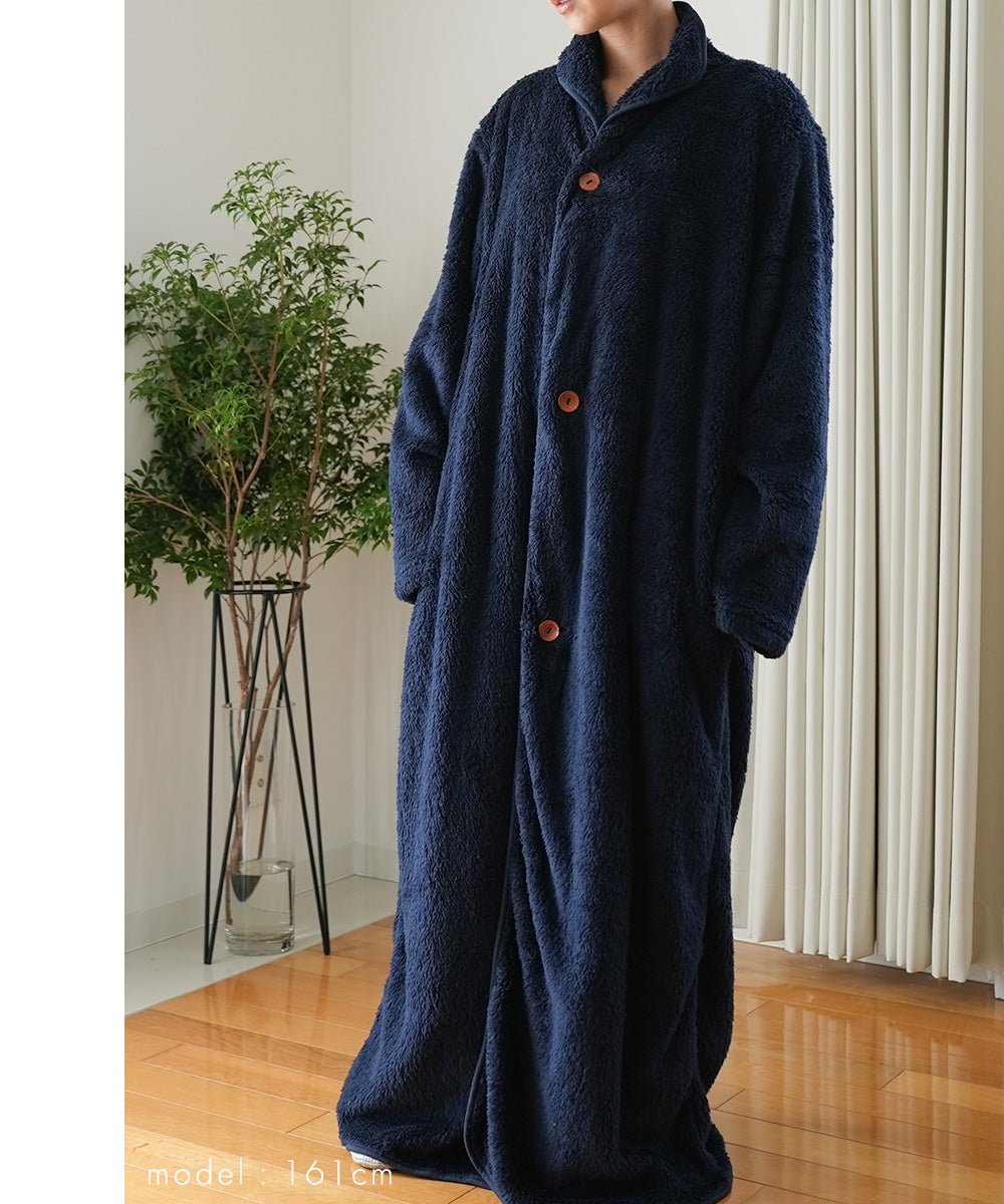 アウニイ auni 穿著毛毯 女士 睡衣 冬季 休閒服 居家服 毛毯 膝蓋毯 毛茸茸 羊毛絨 毛茸茸睡衣 浴袍 中性 8198