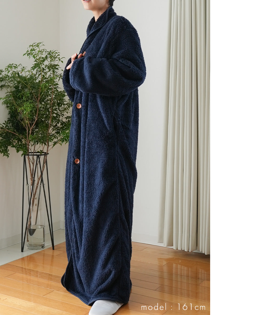 アウニイ auni 穿著毛毯 女士 睡衣 冬季 休閒服 居家服 毛毯 膝蓋毯 毛茸茸 羊毛絨 毛茸茸睡衣 浴袍 中性 8198