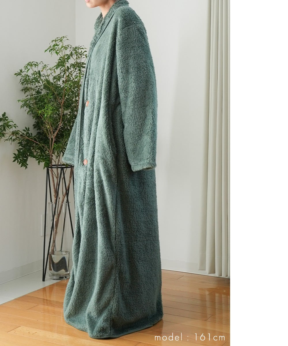 アウニイ auni 穿著毛毯 女士 睡衣 冬季 休閒服 居家服 毛毯 膝蓋毯 毛茸茸 羊毛絨 毛茸茸睡衣 浴袍 中性 8198