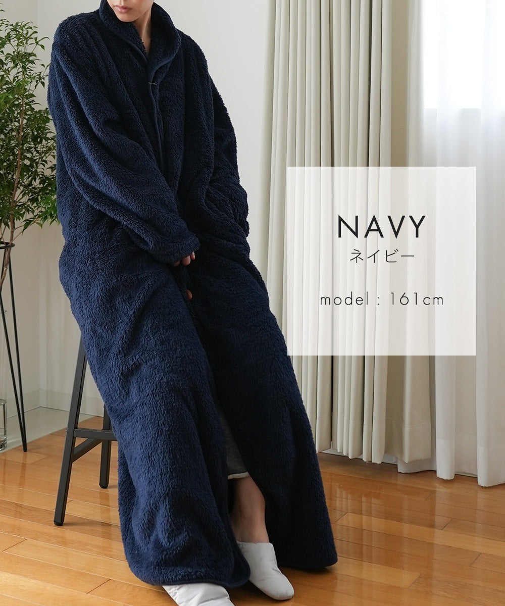 アウニイ auni 穿著毛毯 女士 睡衣 冬季 休閒服 居家服 毛毯 膝蓋毯 毛茸茸 羊毛絨 毛茸茸睡衣 浴袍 中性 8198