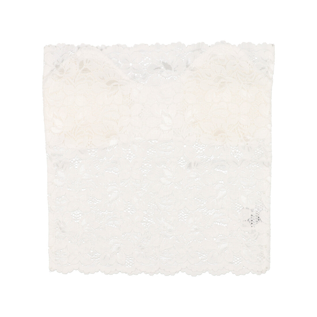 アウニイ auni 花柄 レース チューブトップ ブラ カバー カップ付き インナー パット ホック無し ブラジャー レディース (ホワイト) ホワイト