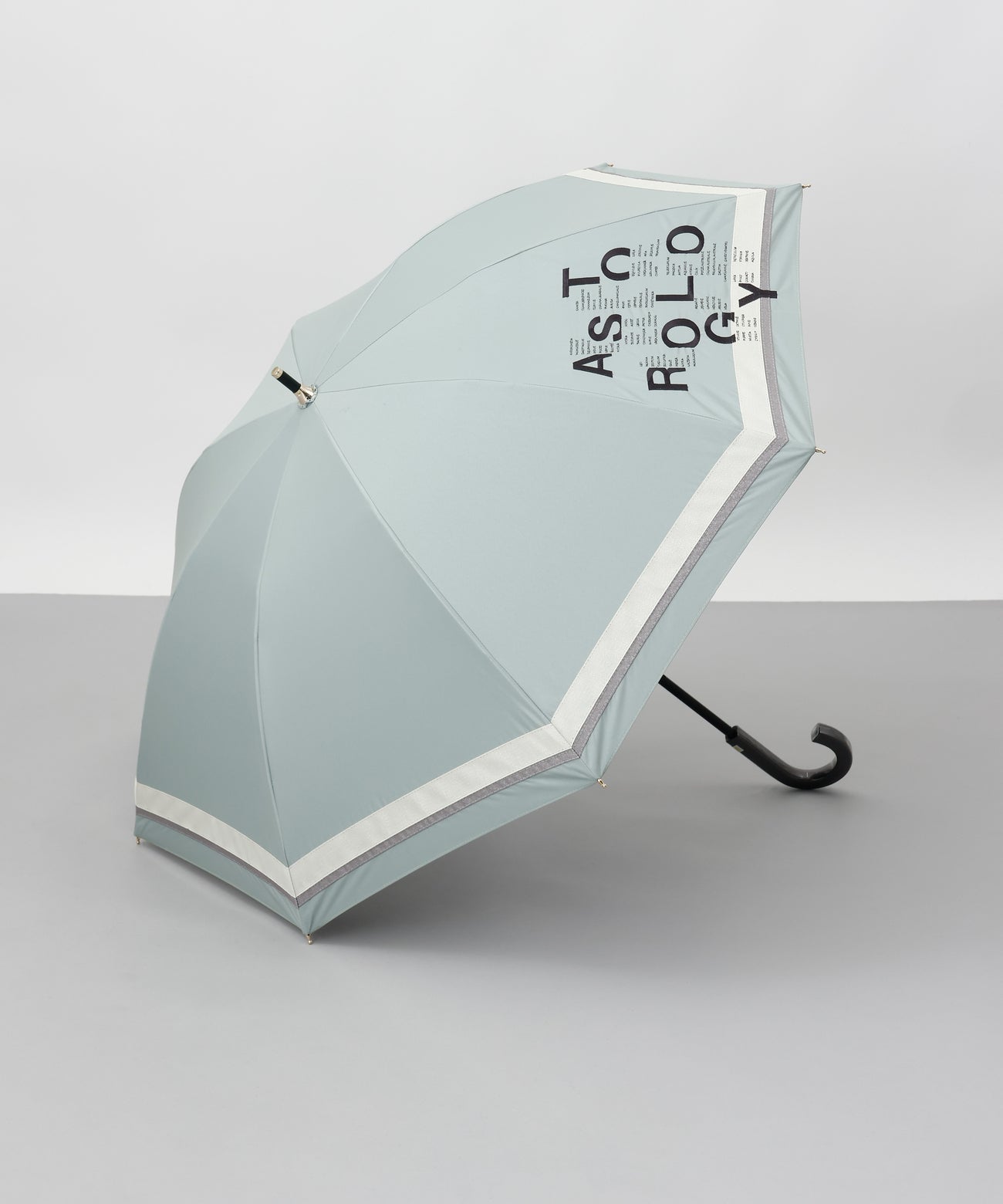 ビューランス Beaurance ロゴ刺しゅう晴雨兼用パラソル(1段スライドショート) (ミントグリーン) ミントグリーン