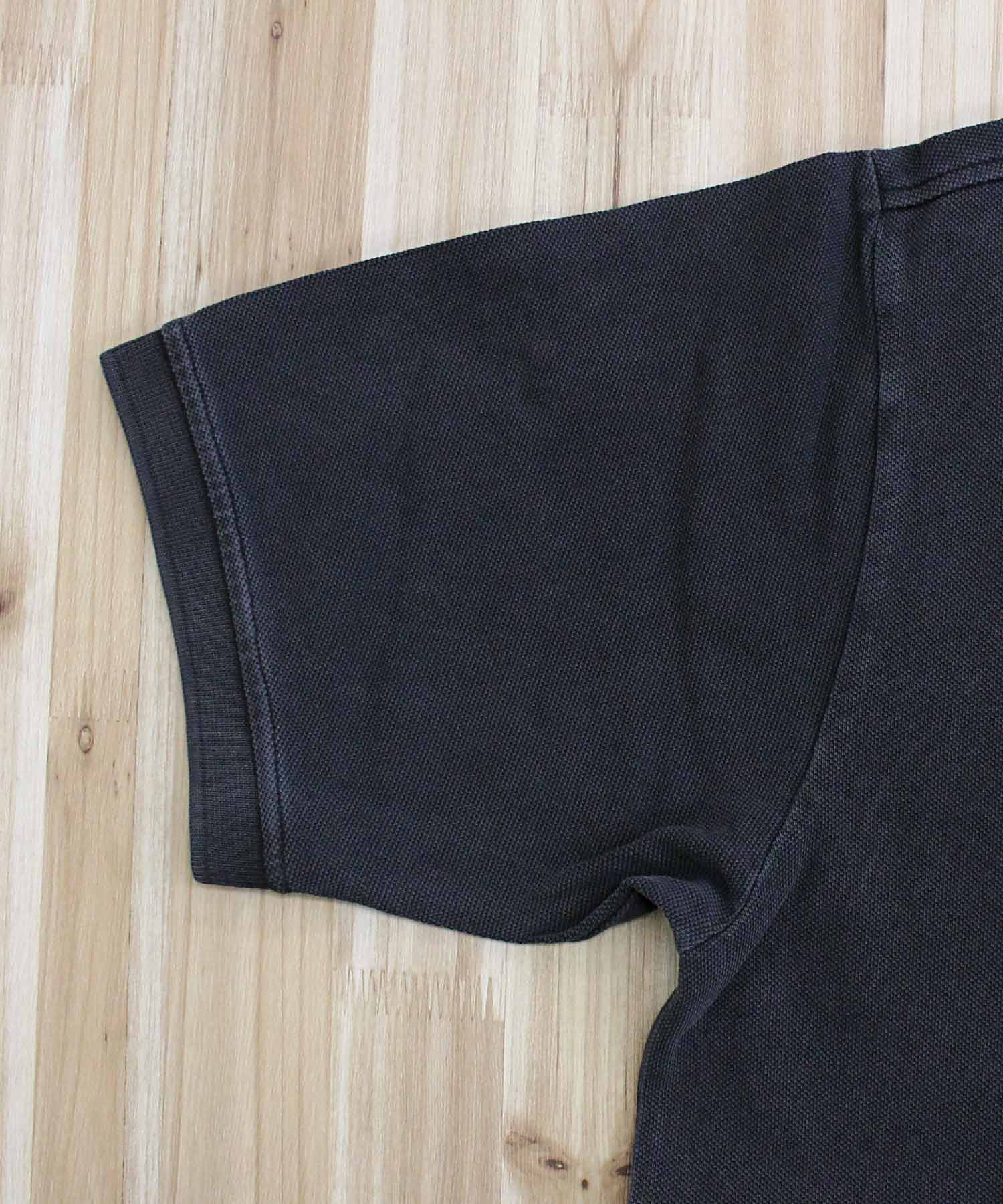 アヴィレックス AVIREX FADE WASH LAST CRUISE EMB POLO SHIRT フェイドウォッシュ ラストクルーズ 刺繍 半袖 ポロシャツ メンズ ミリタリー (3-チャコール) 3-チャコール