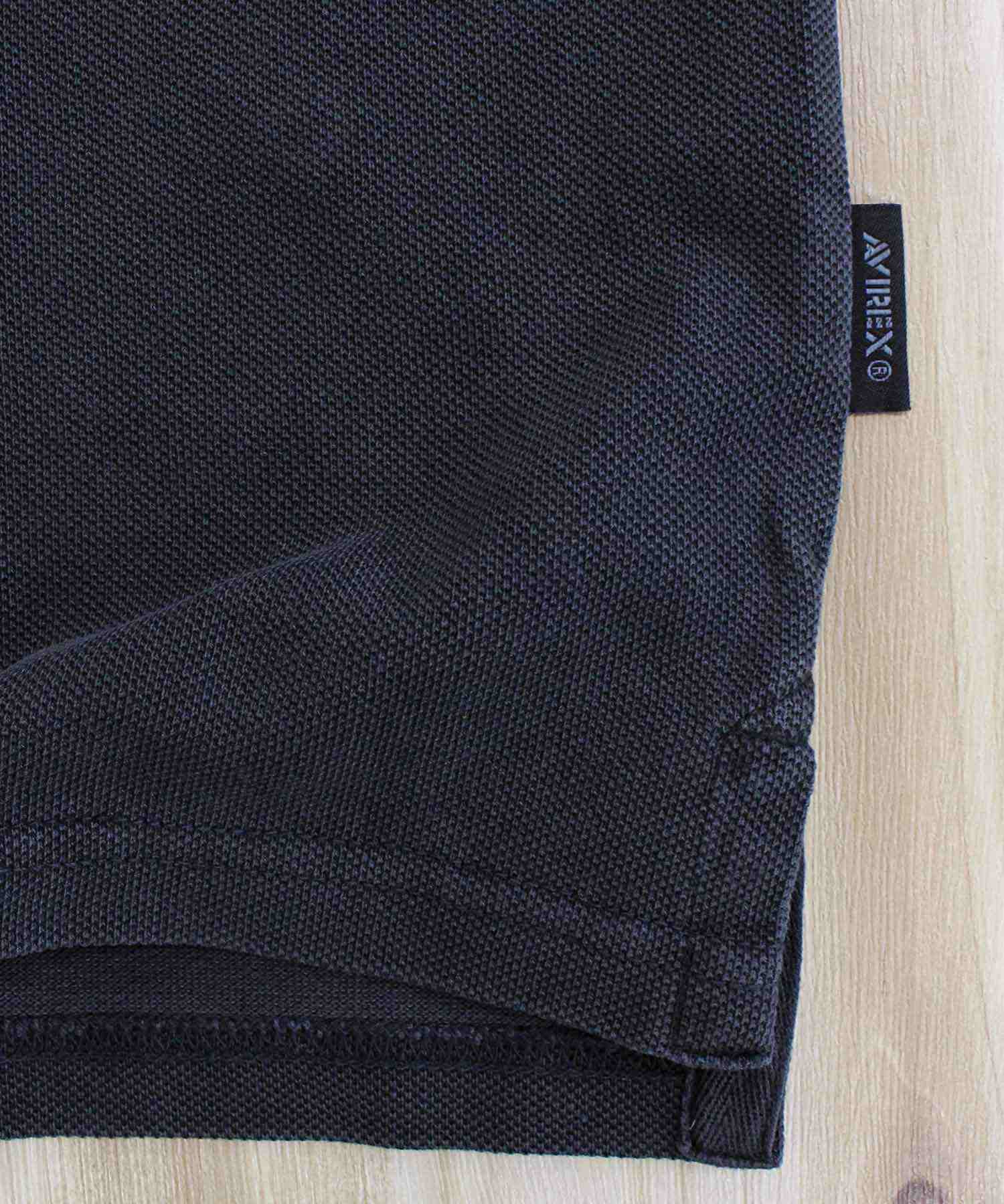 アヴィレックス AVIREX FADE WASH LAST CRUISE EMB POLO SHIRT フェイドウォッシュ ラストクルーズ 刺繍 半袖 ポロシャツ メンズ ミリタリー (3-チャコール) 3-チャコール