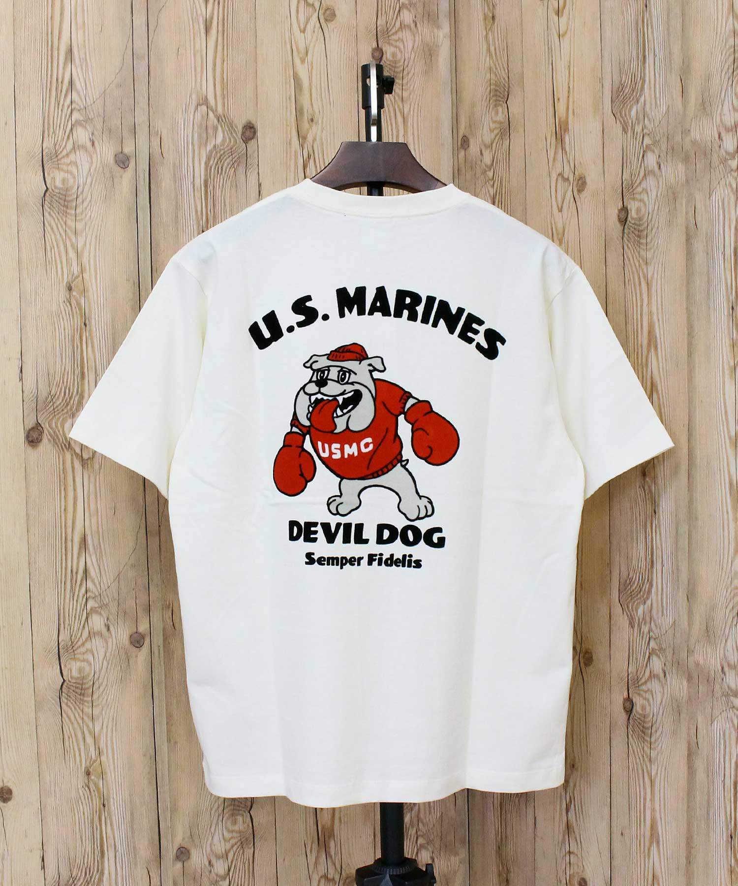 【AVIREX】USMC BULLDOG T-SHIRT AVIREX USMC BULLDOG S/S TEE Bulldog Short Sleeve T-Shirt