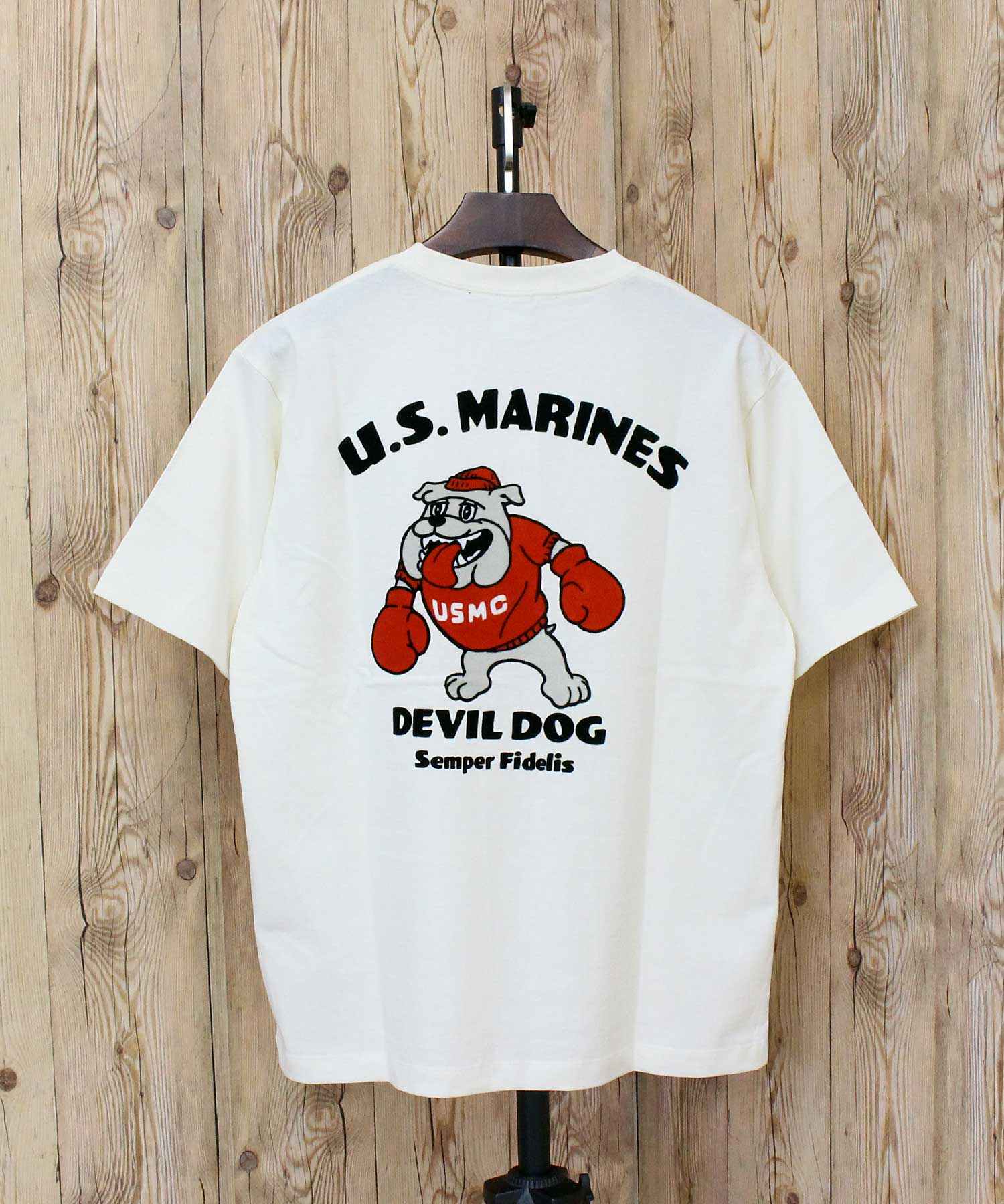 アヴィレックス AVIREX USMC BULLDOG S/S TEE ブルドック 半袖 Tシャツ ロゴ ミリタリー トップス メンズ ブランド おすすめ おしゃれ 春 夏 服 (2-ホワイト) 2-ホワイト