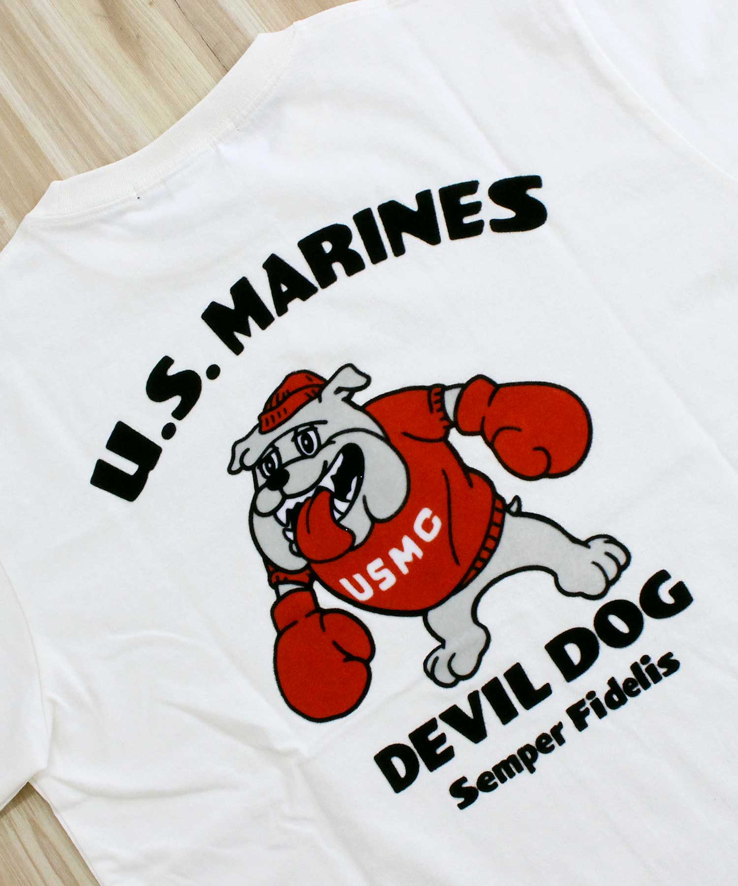 アヴィレックス AVIREX USMC BULLDOG S/S TEE ブルドック 半袖 Tシャツ ロゴ ミリタリー トップス メンズ ブランド おすすめ おしゃれ 春 夏 服 (2-ホワイト) 2-ホワイト