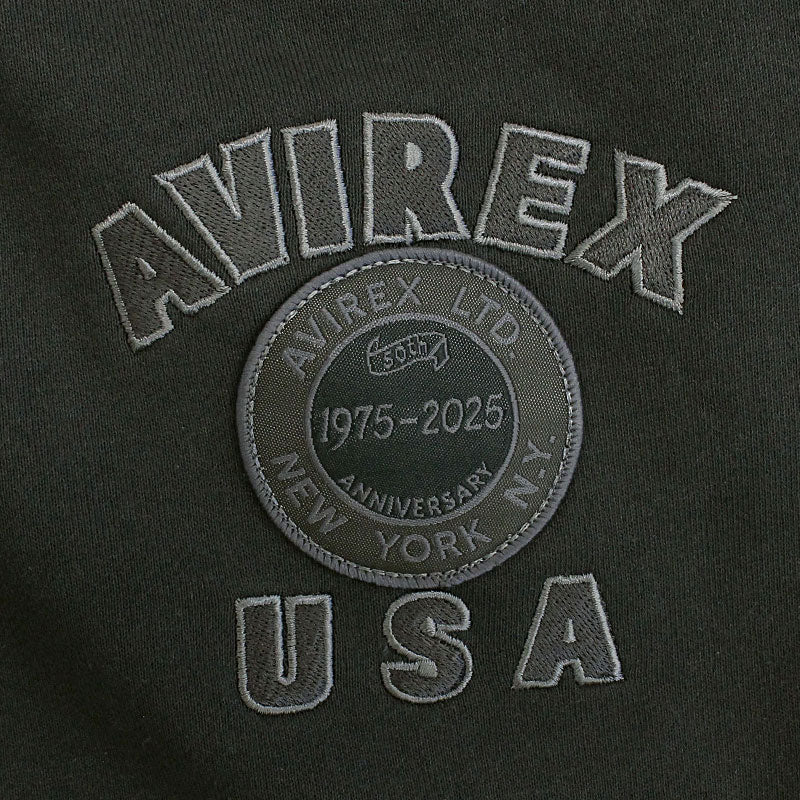 アヴィレックス AVIREX 50th VARSITY SWEAT PANTS 50周年 バーシティ スウェットパンツ ジャージ アビレックス ロングパンツ イージーパンツ メンズ (ホワイト) ホワイト