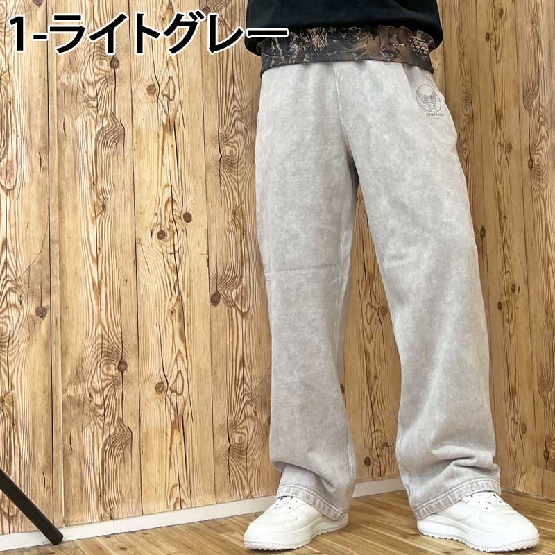 アヴィレックス AVIREX ACID WASH SWEAT PANTS アシッドウォッシュ スウェットパンツ アビレックス メンズ ブランド (1-ライトグレー) 1-ライトグレー