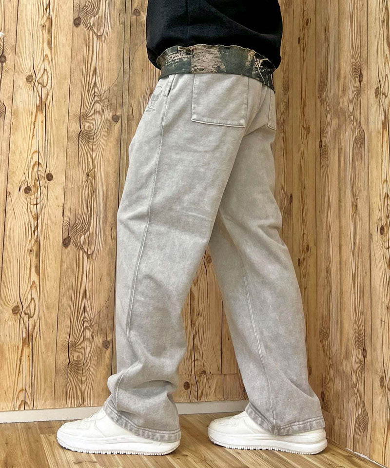 アヴィレックス AVIREX ACID WASH SWEAT PANTS アシッドウォッシュ スウェットパンツ アビレックス メンズ ブランド (1-ライトグレー) 1-ライトグレー
